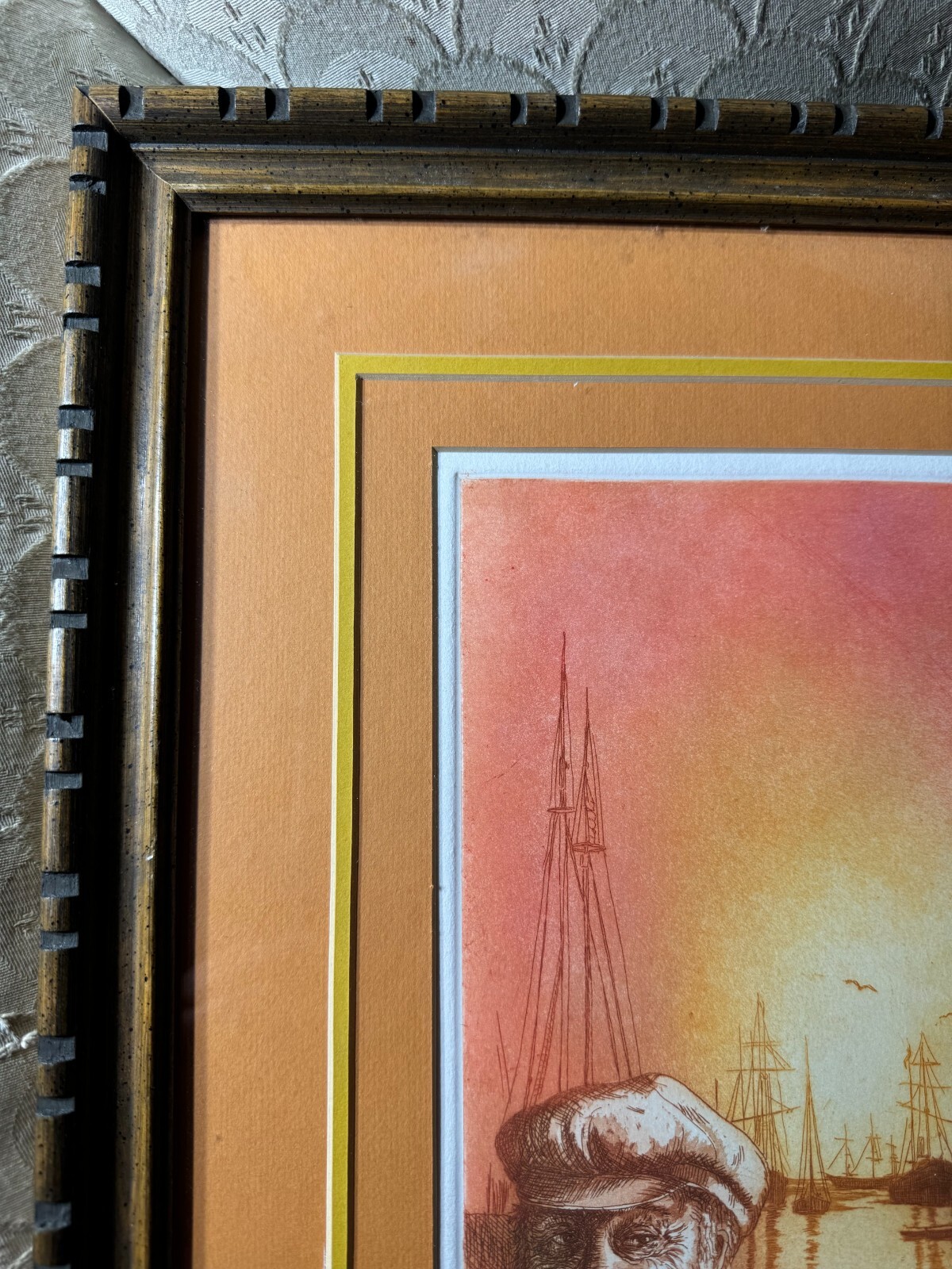 Paul Tappenden (1947 - 2021) "Sailor And Ship" Etching 14/220 - Signed/Framed