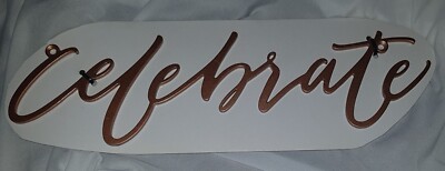 Feiern Wandbehang Schild Plakette Goldfarben 12'' Party Feier Neu
