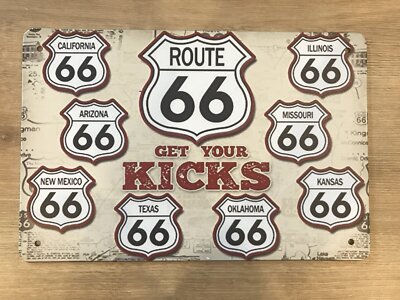 Blechschild ''Get Your Kicks''