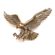 Spilla oro aquila volante uccellino occhio rosso ciondolo fresco unisex uomo tuta spilla bavero