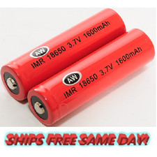 3.7V, 1600 mAh Rechargeable Batteries FLAT TOP, 2 PACK NEW 