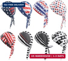 8 Pack Do Rag Skull Caps for Men Cap Bandana Hat Sweat Wicking Cooling Helmet Li