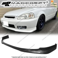 For 99-00 Honda Civic Ek Evo Style Front Bumper Lip Spoiler Lower Splitter Pu