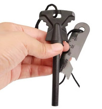 Ferro Rod Fire Starter Flint Steel Striker Survival Camping Outdoor Tool