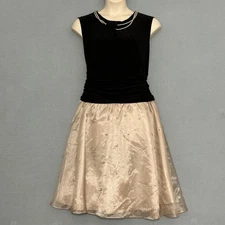 SL Fashions NY Womens Dress Plus 22W Black Champagne Pearls Whimsigoth Fairy NWT