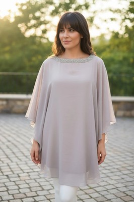 Unikat kurzes Kleid Polyester grau M neu (ohne Etikett)
