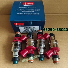 DENSO Fuel Injectors 4X OEM 23250-35040 For Toyota 4Runner Pickup T100 22RE 2.4L