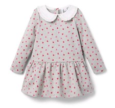 JANIE AND JACK NEW GREY ALL OVER HEARTS DRESS WITH TAGS SIZE 6