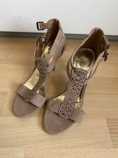 City Walk Riemchen Absatz Sandalen Damen Größe 38 Hellbraun offene Schuhe Sonmer