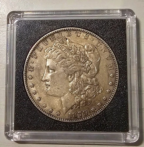 1879 $1  MORGAN DOLLAR, VF, FREE SHIPPING