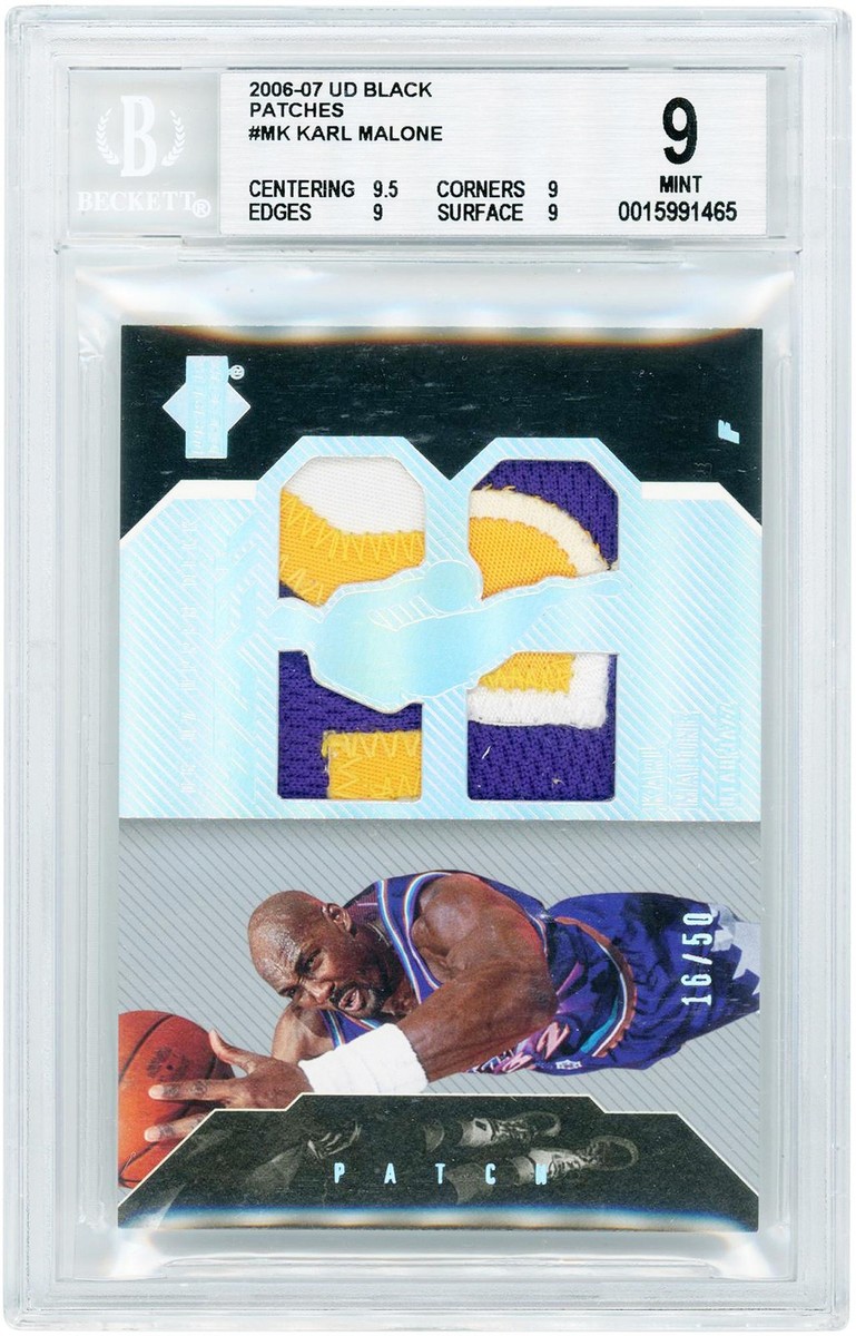 マンハッタンズ フルメンバーオートグラフ Karl Malone Utah Jazz Signed 2006-07 Upper Deck Black #P-MK #16/50