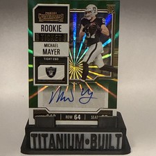 2023 Panini Contenders Rookie Ticket Michael Mayer #187 Green Laser (AU, RC)