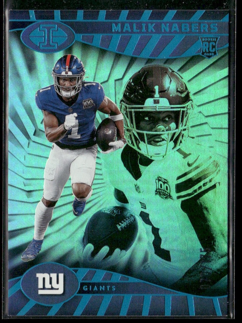 2024 Panini Illusions Malik Nabers Teal Trophy Collection /175 Rookie RC #66