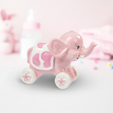 Dekofigur Elefant Baby Mädchen rosa ca. 4 cm Polyresin Babyparty Taufdeko