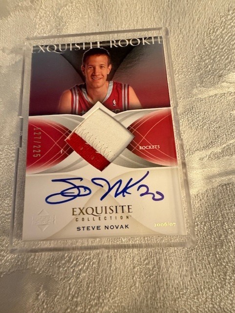 2006-07 Exquisite Collection Rookie Patch Auto Steve Novak 127/225 - Rockets