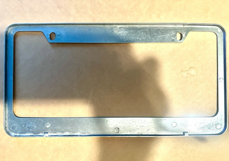 Chrome Metal License Plate Frame Insured By Mafia Italian Bertone - Image 2 of 2