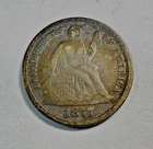 1877 Seated Liberty XF 810 nice toning all natural