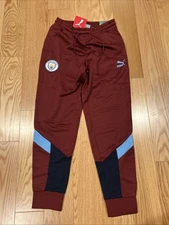 Puma Manchester City FC Iconic MCS Men's Track Pants Sz S 756667 Soccer NWT