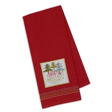 DII Design Imports Happy Holidays Red Dish Towel