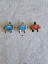 Lot of 3 Holland Coax Cable Splitters DPD2 (2) & STVC CATV RF Cable/Satellite
