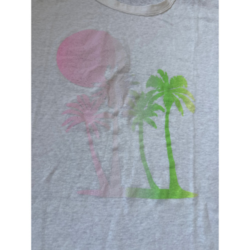 Aerie Breezy Boyfriend Round Neck Oversized T-Shirt Tropic White Women Sz M NWT - Picture 3 of 8