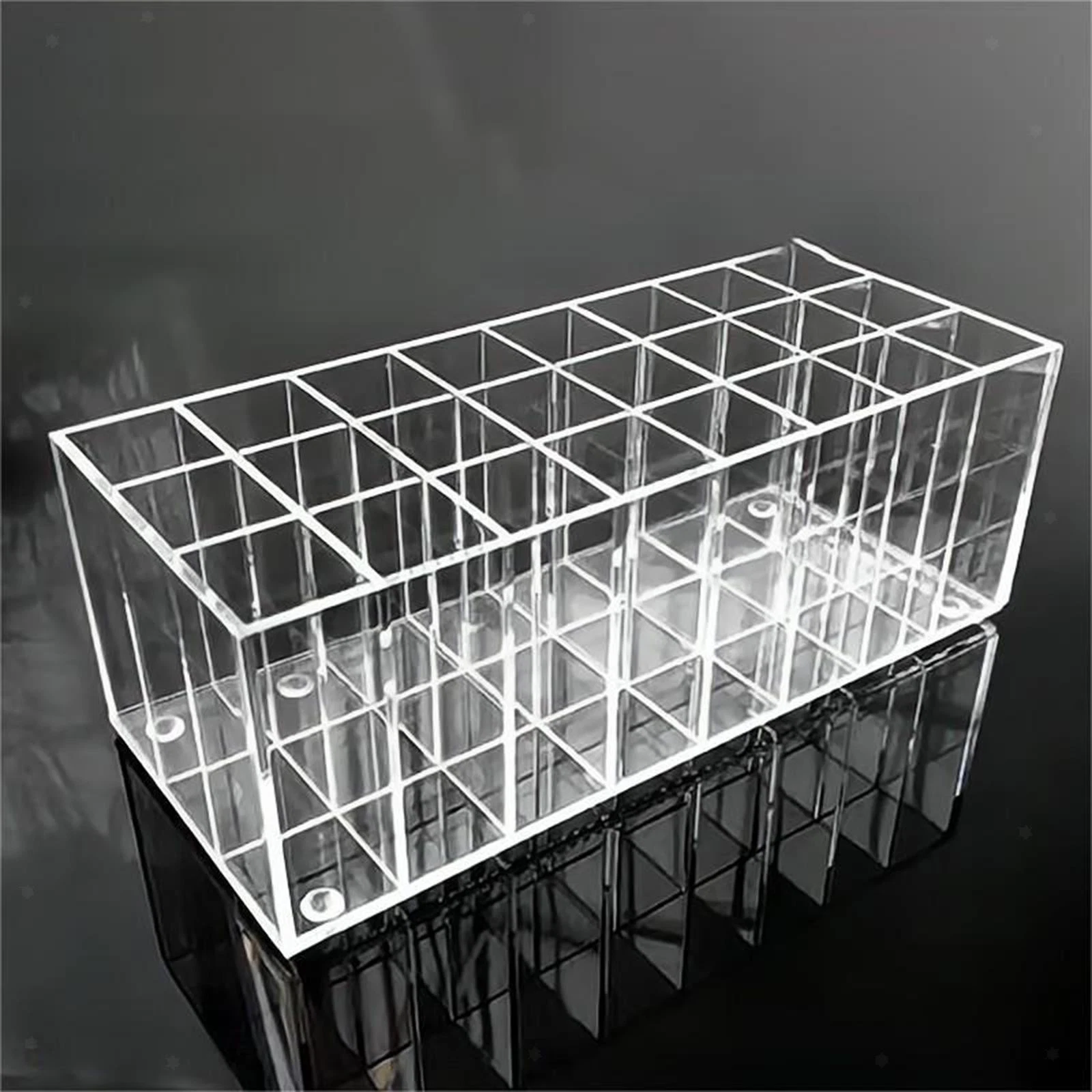 24 Slot Lipstick Organizer Cosmetic Display Case for Bedroom Dorm Bathroom