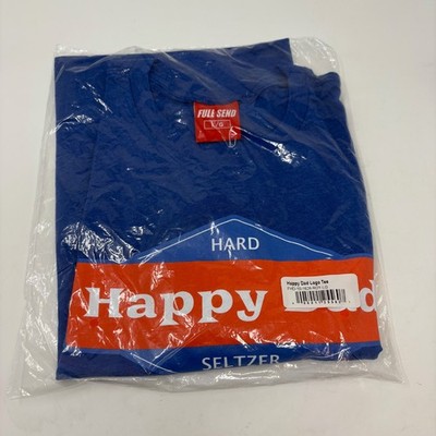 Full Send Happy Bad Short Sleeve T-Shirt Blue Orange Large L New NWT