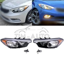 For 2014 2015 2016 Kia Forte Headlights Halogen Headlamps Right & Left Pair