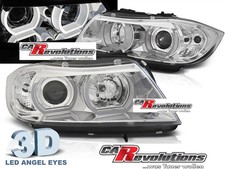 3D LED Angel Eyes Scheinwerfer Set chrom f�r BMW E90/E91 03.2005-08.2008
