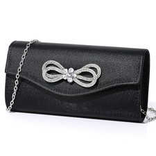 Evening Clutch Purses for Women Formal Party Clutch Bags Cocktail Qi18 Black