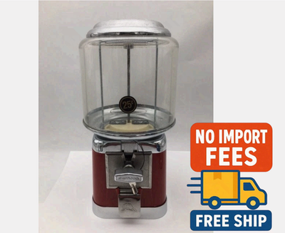#ad FREE Shipping Beaver Maroon amp; Chrome Gumball Candy Nut Bulk Vending Machine $65.14