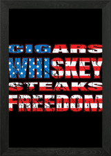 Whiskey Scotch Bourbon Framed Wall Art Poster Canvas Print Picture