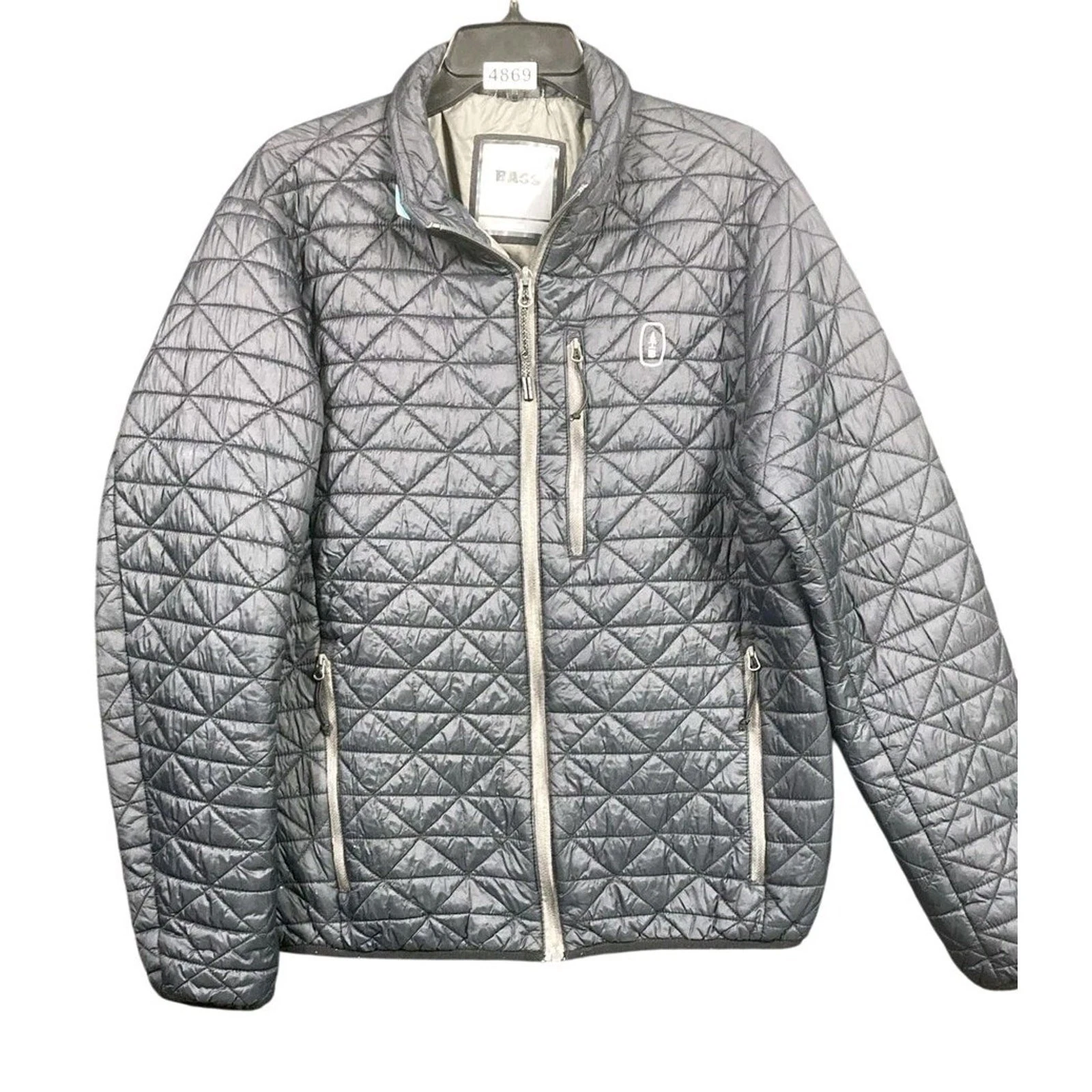 Bass Outdoor Jacket Mens Medium Gray Quilted Puffer Full Zip Zip Pockets Warm
Opens in a new window