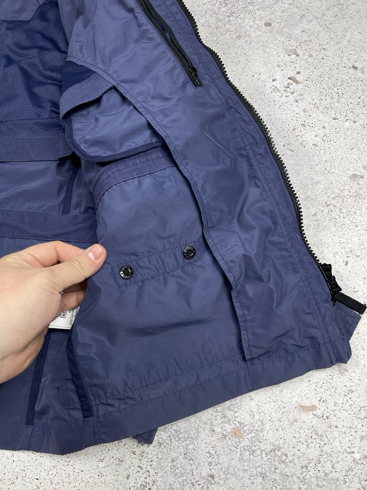 Vintage Stone Island 2012 Micro Reps Field Jacket Navy Blue Faded Color size XL - product detail image 5