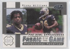 1999 Leaf Certified Fabric of the Game 79/1000 Ricky Williams #FG21 kc3