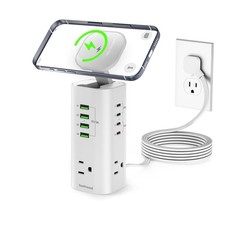 Tower Power Strip Surge Protector with 3 AC Outlets  8 USB Ports 4 USB-C , ...