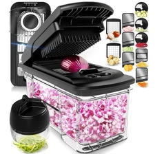 6-in-1 Vegetable Chopper & Mandoline Slicer with Grater and Spiralizer