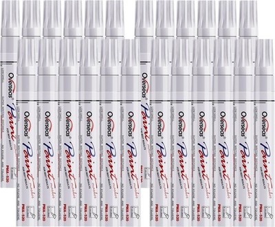 White Paint Pens Permanent Markers 24 Pcs, Oil Based Paint Markers Set, Quick