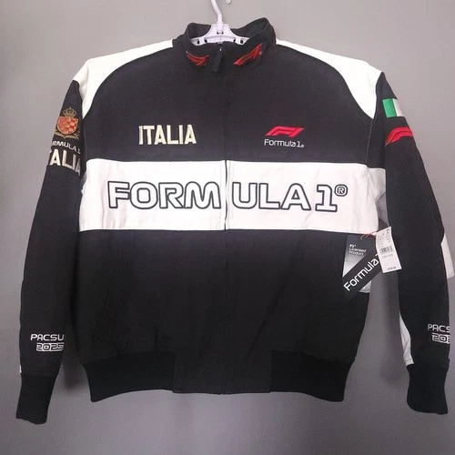 Formula 1 F1 Italia Racing Bomber Jacket Mens Large Black White PacSun NWT image 11