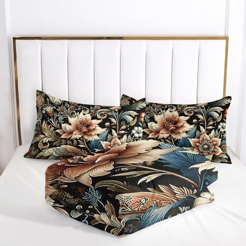 Watercolor Floral Pattern Bedding Comforter Set Size Bedding Set Twin Style 13 - Picture 3 of 7