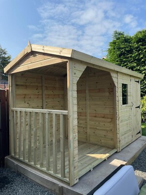 12X6 GARDEN SHED + HOT TUB AREA / GAZEBO. 19MM TANALISED TIMBER