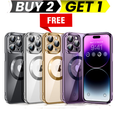 For Apple iPhone 17 16 15 14 13 Pro Max Case Mag Safe Magnetic Camera Lens Cover