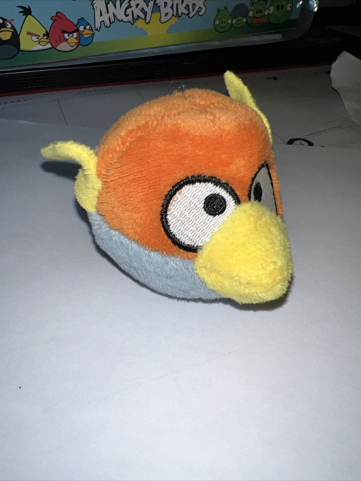 Angry Bird Lightning Bolt Helmet Commonwealth Blue Mini Fuzzy Feather