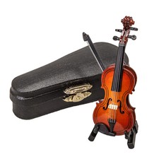Delicate Miniature Mini Violin with Case and Bow Great Gift Idea 4 inches