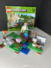 LEGO 21123 Minecraft "The Iron Golem" 100% COMPLETE w/ Instructions & Minifigs