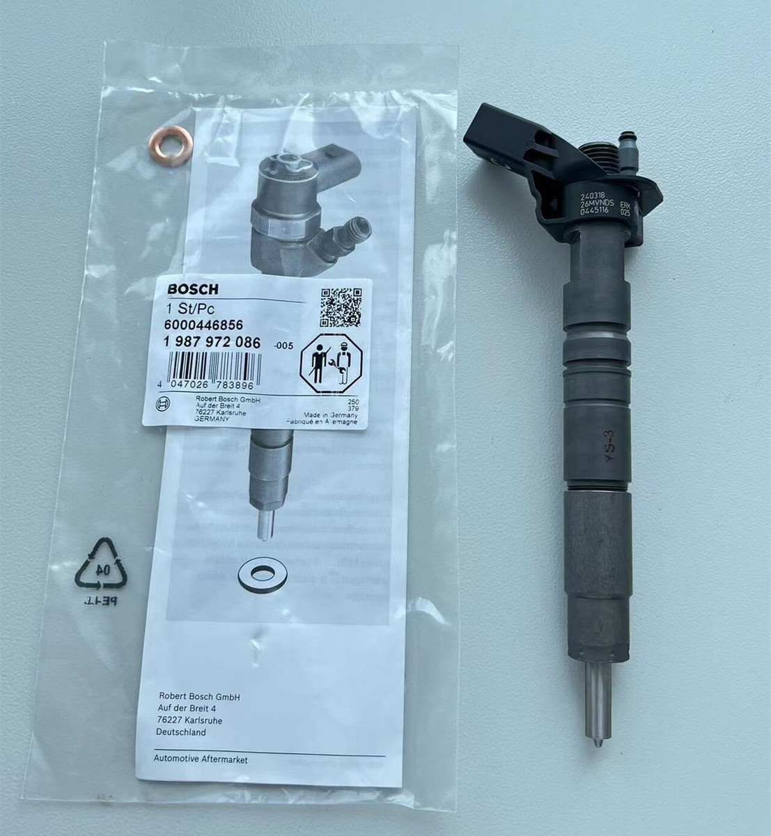 Bosch OEM Fuel Injector 62437 – Direct Fit For Mercedes C, E, ML, GL, S, SLK, GLA, CLA, GLC, Sprinter & More (2.0L–4.7L)