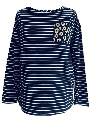 £29.95 • JOULES•Marina Dropped Shoulder Jersey Top,Gold Animal 6-8-10 UK /36” - Picture 2 of 7