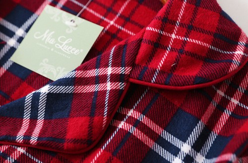 Womens Flannel Nightgown 100% Cotton Nightshirt Nightdress Boyfriend Sleepwear - Picture 65 of 74