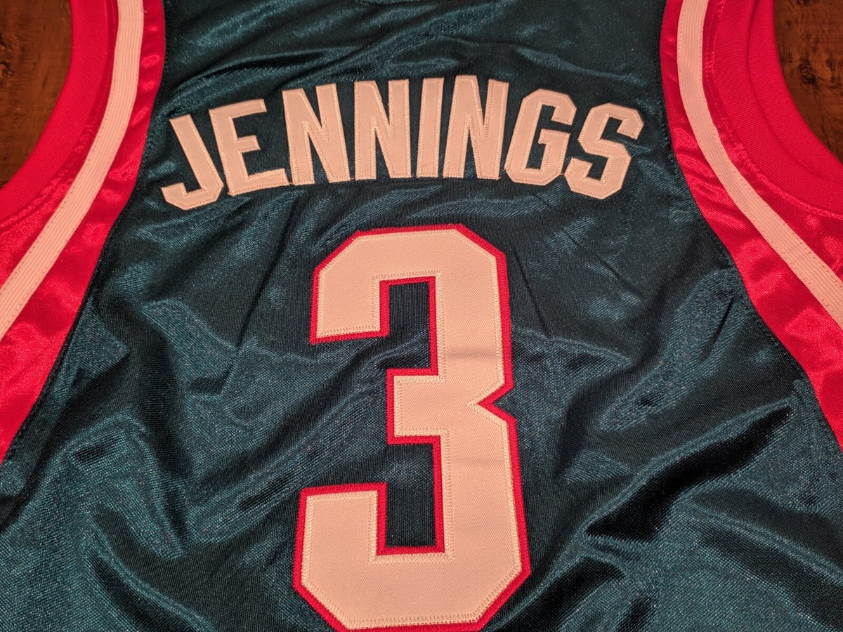 BRANDON JENNINGS #3 MILWAUKEE BUCKS JERSEY Mens Medium Green Red