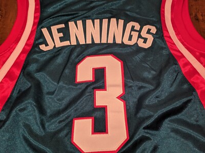 BRANDON JENNINGS #3 MILWAUKEE BUCKS JERSEY Mens Medium Green Red